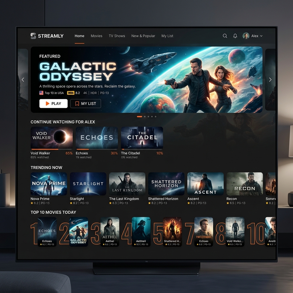 Moviebook OTT - Premium Streaming Platform Custom Web Design
